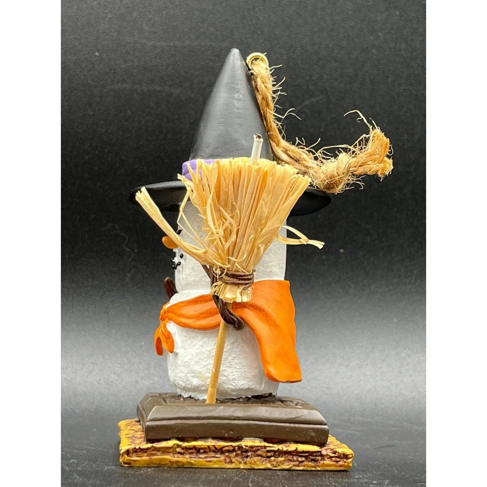 Smores Witch Halloween Ornament Marshmallow 3.5